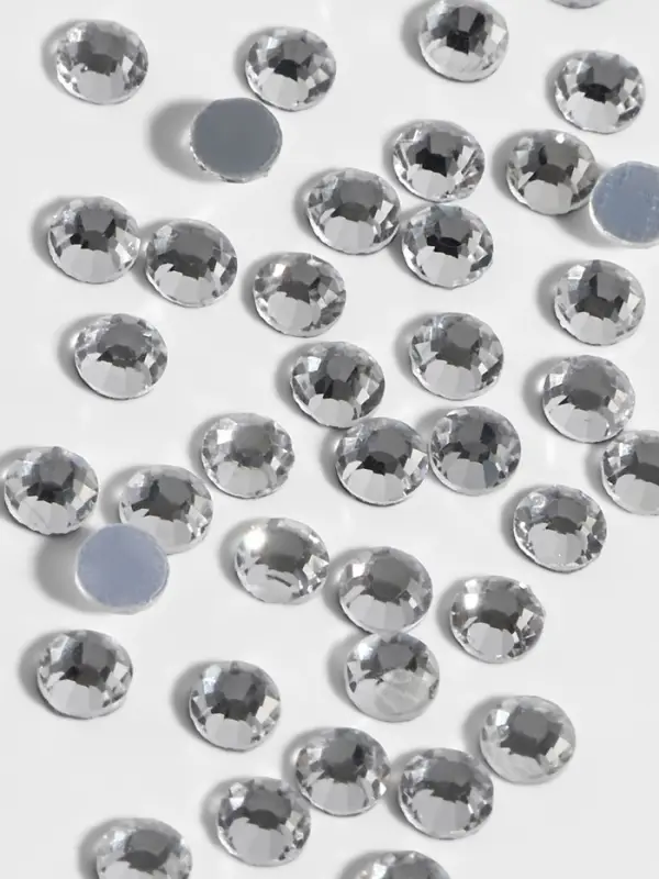 Стразы термоклеевые &laquo;Круг&raquo;, стеклянные, d=3.2 мм, 100 шт., цвет серебряный