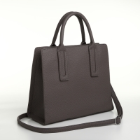 Сумка женская на молнии, TEXTURA, средний размер, цвет коричневый