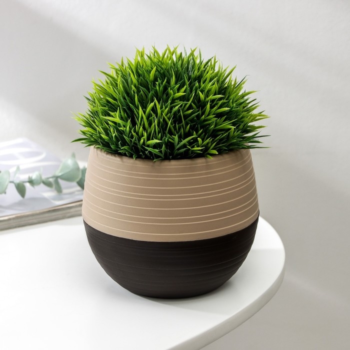 Горшок &laquo;Дуэт&raquo;, 500 мл, цвет шоколадный-кофе с молоком