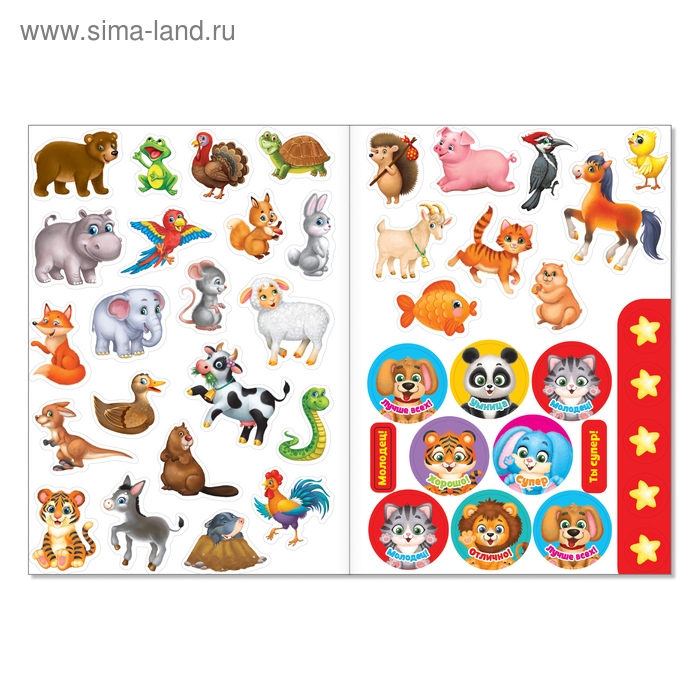 Многоразовые наклейки набор &laquo;Загадки для самых маленьких&raquo;, А4, 2 шт.