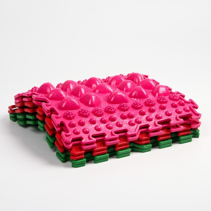 Комплект напольный модульный массажный коврик-пазл ОРТОША &laquo;МИКС - 5&raquo; (6 пазлов )