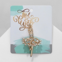 Брошь &laquo;Балерина&raquo; ан лер, цвет белый в золоте