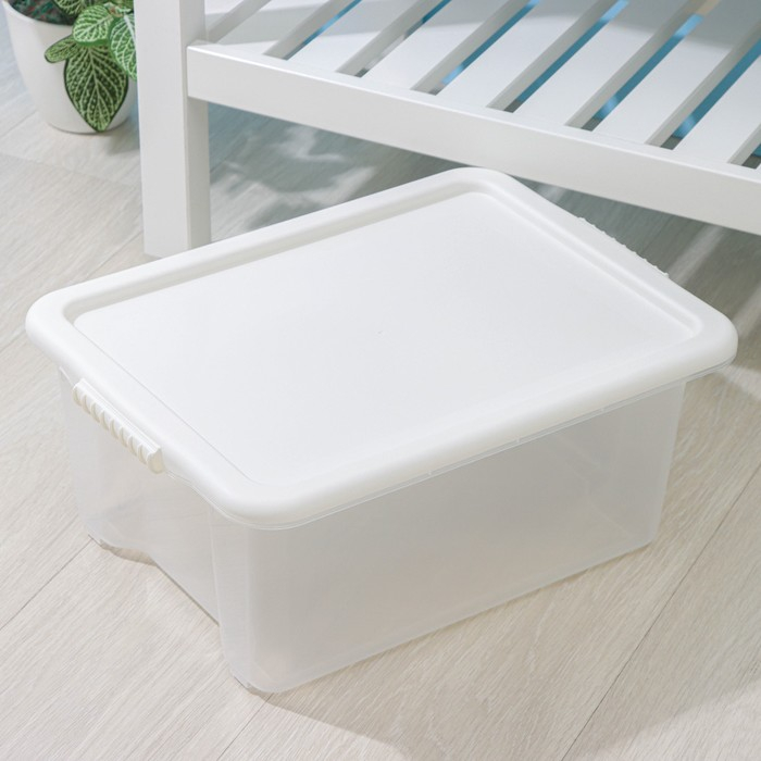 Контейнер для хранения с крышкой Porter, 14 л, 42,5&times;31,5&times;17,5 см, цвет слоновая кость