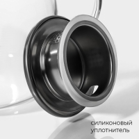 Кувшин для воды стеклянный с крышкой Magistro &laquo;Стиль&raquo;, 1,6 л, 18&times;14&times;17 см