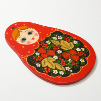 Доска разделочная &laquo;Матрёшка&raquo;, 20&times;26 см, хохлома
