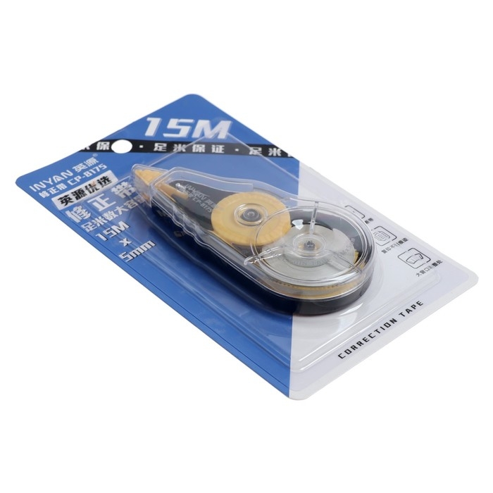 Корректор-лента 15 м х 5 мм, блистер, европодвес, корпус МИКС