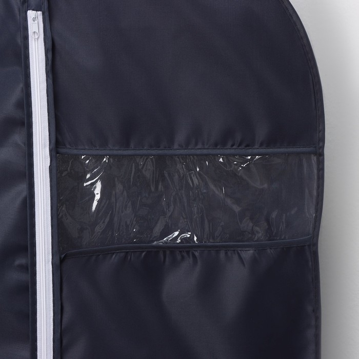 Чехол для одежды LaDо́m, ПВХ окно, плотный, 60&times;120 см, цвет графитовый