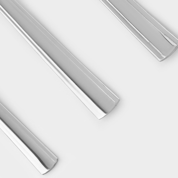 Набор столовый &laquo;Торжество&raquo;, 18 предметов, толщина 2 мм, картонная коробка, цвет серебряный