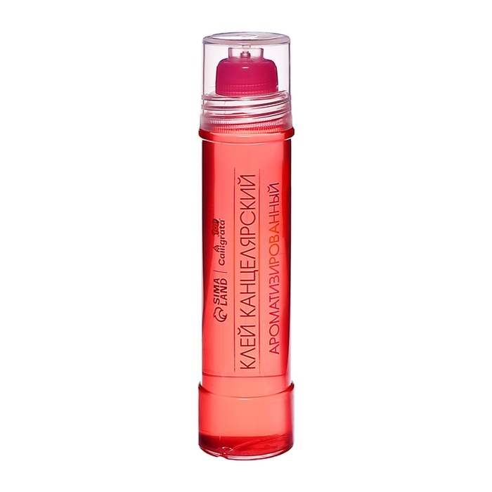 Клей канцелярский ароматизированный 50 грамм, густой, с силиконовым аппликатором, цветной