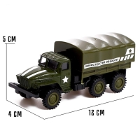 Грузовик металлический &laquo;УРАЛ &laquo;Армия&raquo;, инерция, масштаб 1:43, цвет зелёный