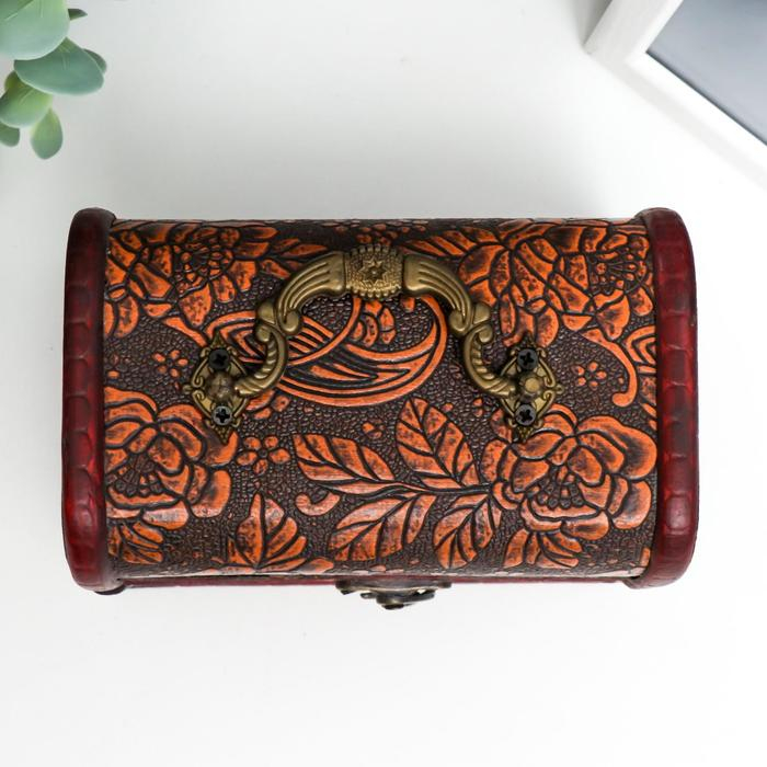 Шкатулка сундучок "Цветочный узор" 10х15х10,5 см