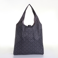 Сумка хозяйственная на кнопке, складная, цвет чёрный