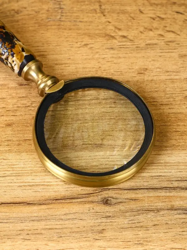 Лупа "Шерлок" латунь, смола 7,5х7,5х20 см