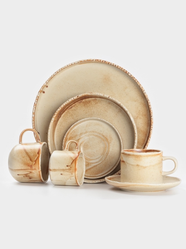 Тарелка Magistro "Organic brown" 20,6х4,4 см с высоким бортом