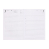 Ежедневник датированный 2024 года, А5, 176 листов, Attomex.Regent, обложка бумвинил, ляссе, блок 70 г/м2, чёрный