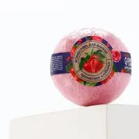 Бомбочка для ванны, 120 г, аромат клубники, КЛАДОВАЯ КРАСОТЫ