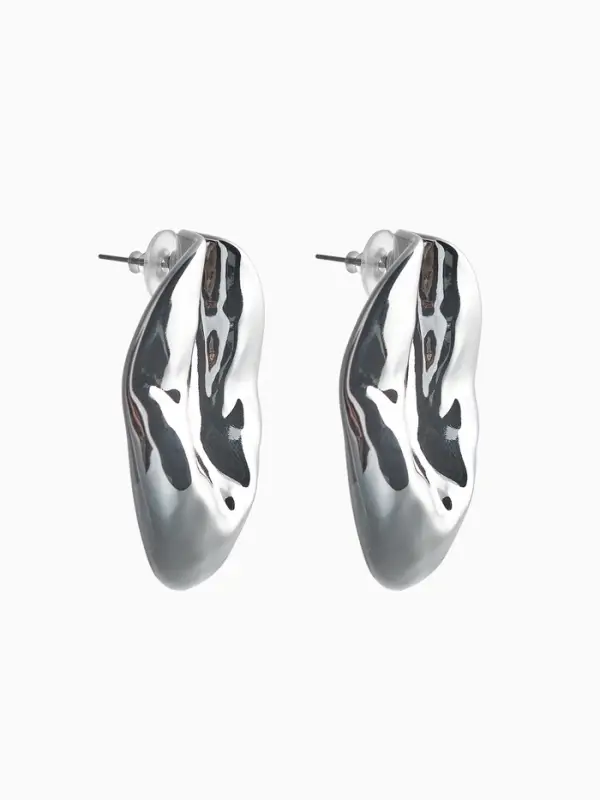 Серьги пластик &laquo;Зерно&raquo; кофейное, цвет серебро