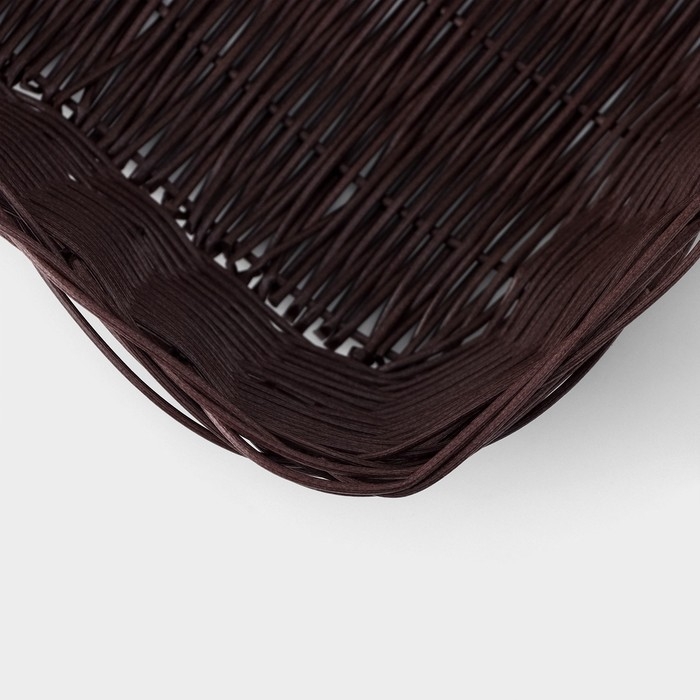 Корзинка для подачи Доляна &laquo;Шоко&raquo;, 20&times;20&times;6,5 см, цвет коричневый