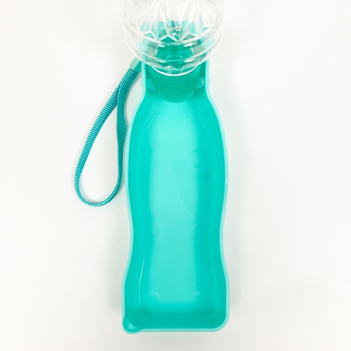 Автопоилка прогулочная с фигурной бутылочкой, 250 мл, бирюзовая