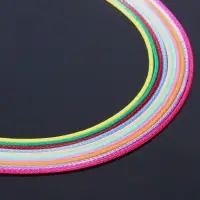 Шнурок текстильный, фасовка 100 шт. 45 см с удлинителем 5 см, МИКС