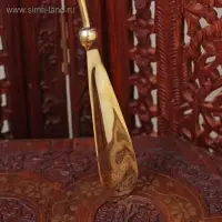 Ложка для обуви "Якорь с канатом" латунь 52х5,5х1 см