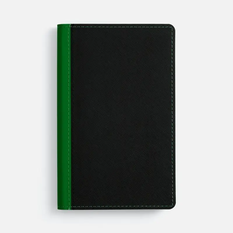 Ежедневник Nice Twice, недатированный, черный с ярко-зеленым