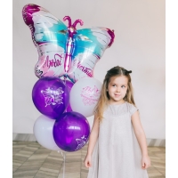 Воздушный шар фольгированный 24" &laquo;Бабочка&raquo;, с подложкой