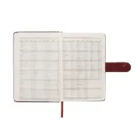 Ежедневник недатированный формат А5, с хлястиком, 112л, линия, пвх, Классика Коричневый