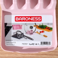 Подставка для крышек и кухонных принадлежностей, 14&times;18&times;5 см, цвет МИКС