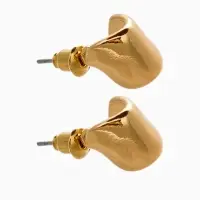 Набор серьги и каффа 3 шт. "Минимализм" тренд, цвет золото