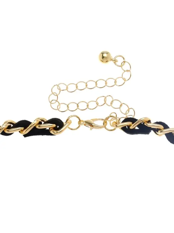 Колье "Акцент" с сердечками, многослойное, цветной в золоте