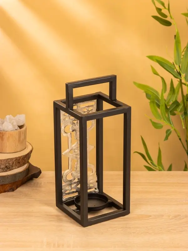 Подсвечник фонарь "Геральдика" 12,5х12,5х32 см, d 7,5 см, алюминий, железо