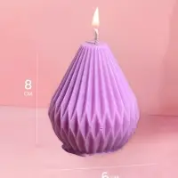 Свеча "Груша в ромбик" 6х6х8 см, соевый воск МИКС