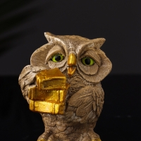 Фигура "Сова ученая" 8х9х7 см, бежевый