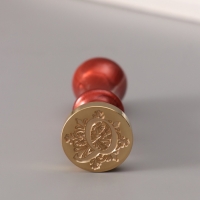 Печать для сургуча с пластиковой ручкой "Буква Q на вензеле" 2,5х2,5х6,3 см