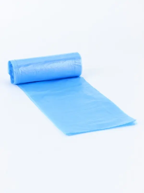 Мешки для мусора 120л, ПНД, толщина 15 мкм, 10 шт в рулоне, цвет синий