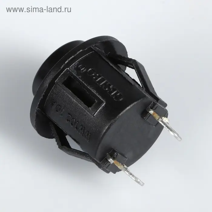 Кнопочный выключатель, без подсветки, без фиксации, черный