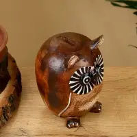 Копилка "Совенок" дерево 10х10х13 см