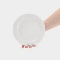 Тарелка Hanna Kn&ouml;vell, d=20 см, с бортом, фарфор, белая