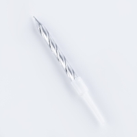 Свечи в торт "Спираль", 10 шт, средние, 5 см, металлик