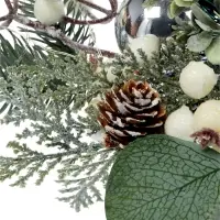 Декор настенный &laquo;Снежноягодник&raquo;, 72&times;20 см, 18 LED, от батареек CR2032&times;2, свечение тёплое белое