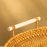 Поднос плетёный 28х28х3 см, ротанг