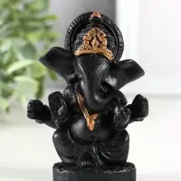 Фигура гипс "Ганеш" 9х8 см, черный