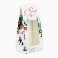 Коробка складная &laquo;Снежные домики&raquo;, 9&times;19&times;6 см