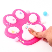 Сквиш антистресс - игрушка &laquo;Кошачья лапка&raquo;, с блёстками, МИКС