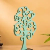 Панно "Древо" МДФ, 30х20х1 см, бирюзовый