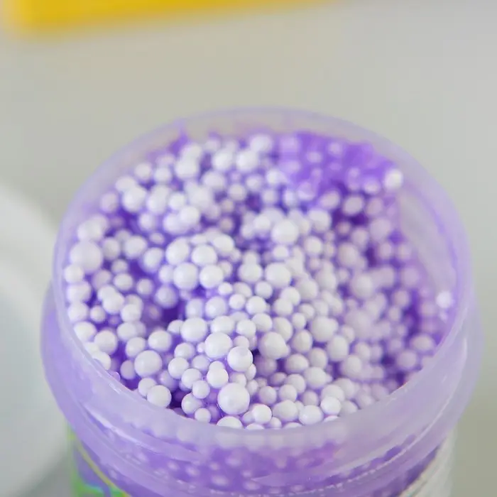 Слайм &laquo;Плюх&raquo;, фиолетовый, контейнер с шариками, 40 г