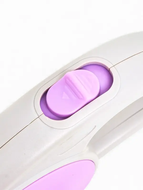 Рулетка - поводок для собак, лента 3 м, серая/сиреневая