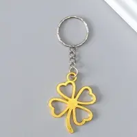 Брелок металл "Клевер" МИКС 4,5х3,7х0,3 см