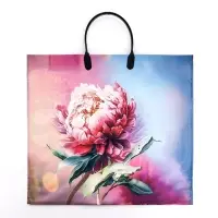 Пакет &laquo;Сандра&raquo;, полиэтиленовый с пластиковой ручкой, 37&times;34 см, 90 мкм